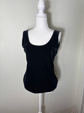 En Francais Black Velour Shell and Pants Set Sz S